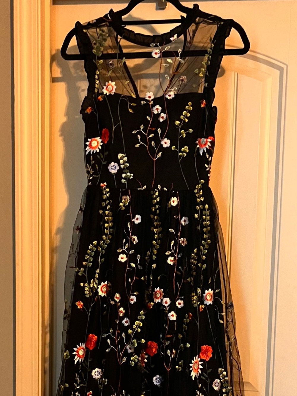 Long formal dress. Worn one time for a few hours only.